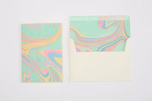 Load image into Gallery viewer, Hand Marbled Card Free Spirit Pastel Punch by Paper Mirchi
