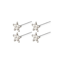 Load image into Gallery viewer, REGINA Star Stud Earrings Set of 2 Silver-Plated by Pilgrim
