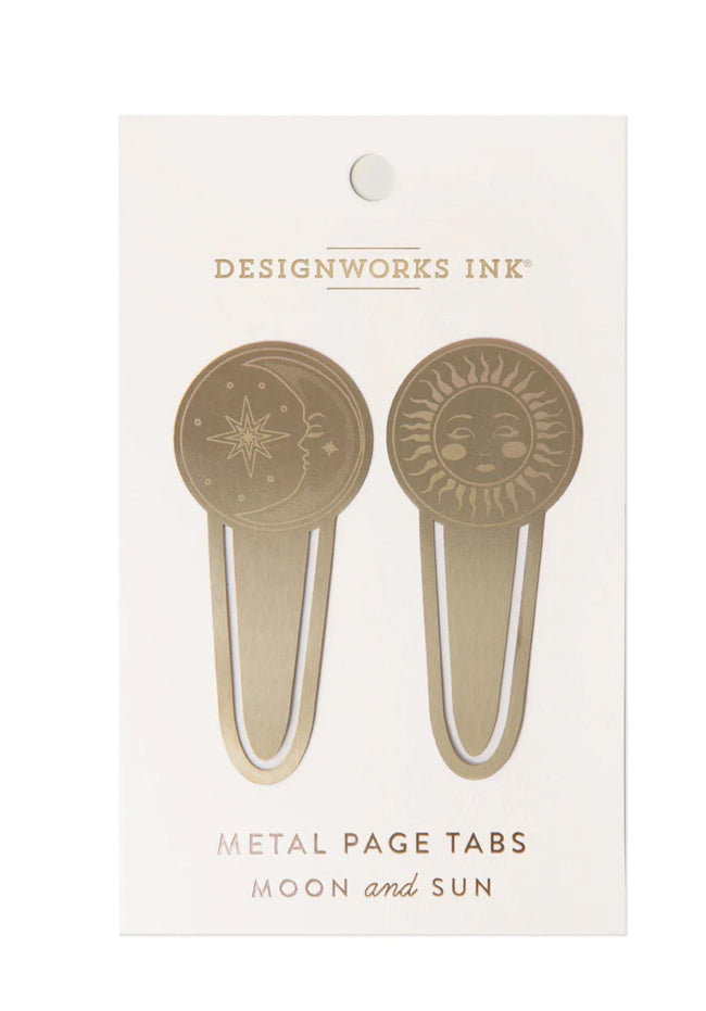 Metal Page Tabs Moon and Sun by Designworks Ink