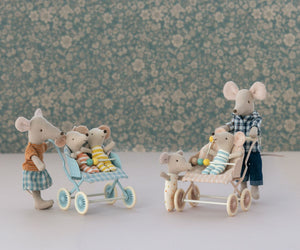 Stroller, Baby mice - Rose by Maileg