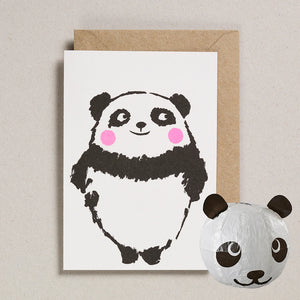 Japanese Paper Balloon Card Panda by Petra Boase