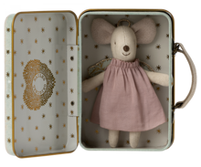 Load image into Gallery viewer, Angel Little Sister Mouse in Suitcase by Maileg
