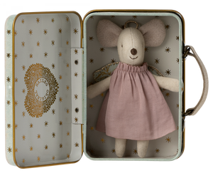 Angel Little Sister Mouse in Suitcase by Maileg