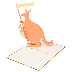 Meri Meri Kangaroo Card New Baby