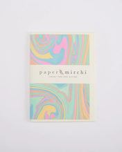 Load image into Gallery viewer, Hand Marbled Card Free Spirit Pastel Punch by Paper Mirchi
