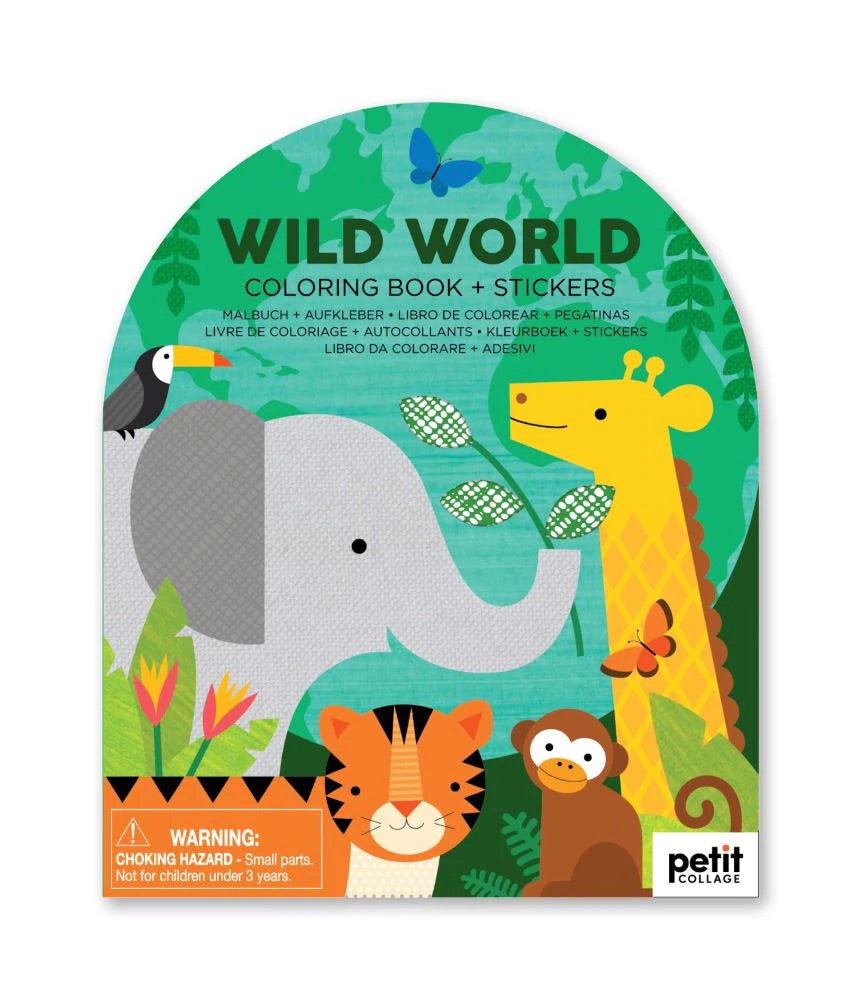 Wild World Colouring Book with Stickers