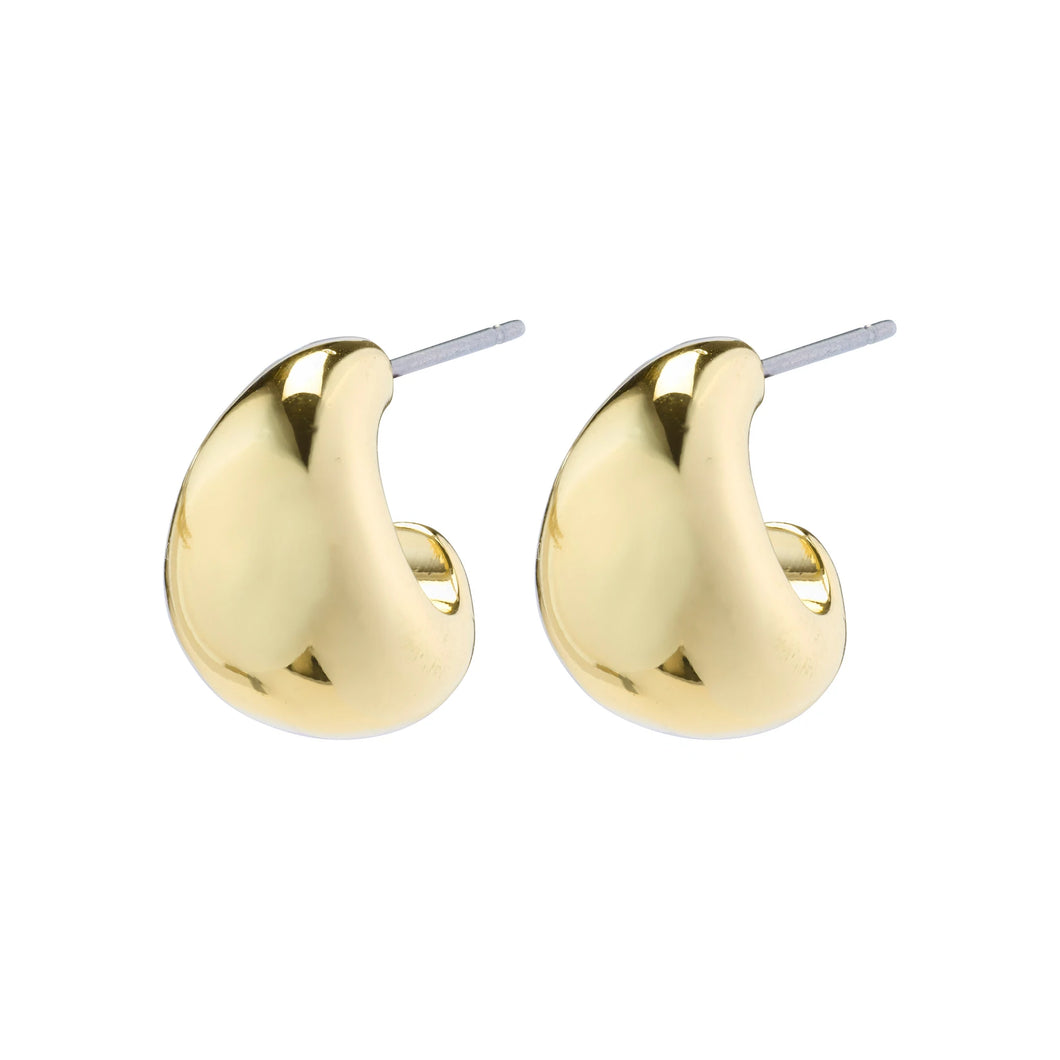 ADRIANA Chunky Mini Hoop Earrings Gold Plated by Pilgrim