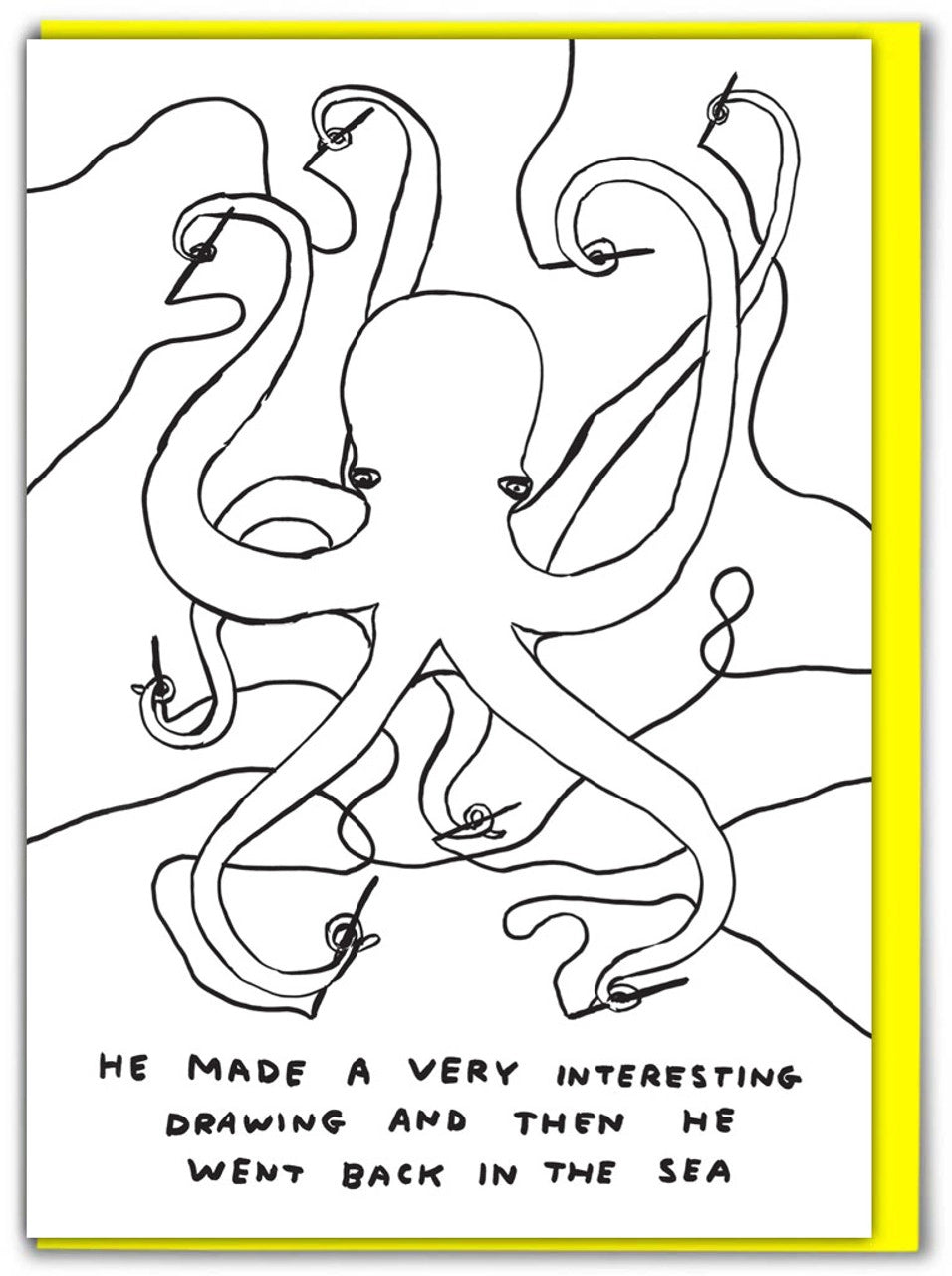 David Shrigley Card, Octopus Drawing