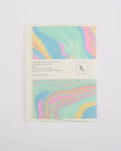 Load image into Gallery viewer, Hand Marbled Card Free Spirit Pastel Punch by Paper Mirchi
