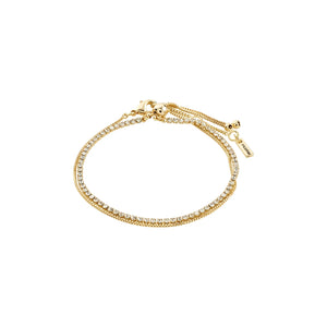 MILLIE Crystal Gold Plated 2-in-1 Bracelet by Pilgrim