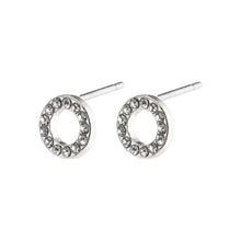 Load image into Gallery viewer, TESSA Crystal Halo Stud Earrings Silver Plated by Pilgrim

