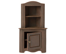 Load image into Gallery viewer, Miniature Corner Cabinet  - Brown  by Maileg
