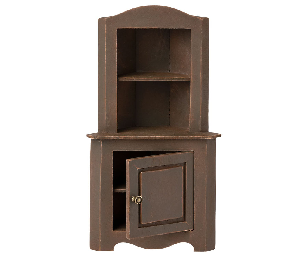 Miniature Corner Cabinet  - Brown  by Maileg