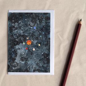 Solar System Greeting  Card by Hattie Buckwell