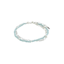 Load image into Gallery viewer, THANKFUL Light Blue 2-in-1 Bracelet Silver-Plated by Pilgrim
