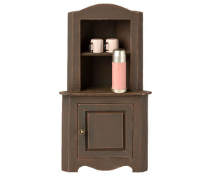 Miniature Corner Cabinet  - Brown  by Maileg