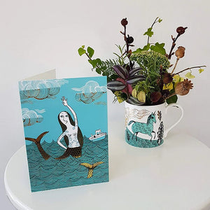 Mermaid Greeting Card by Lush Designs