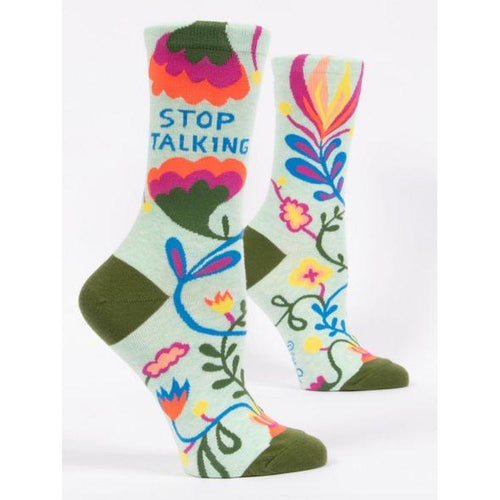 Stop Talking Women's Crew Socks - Gazebogifts